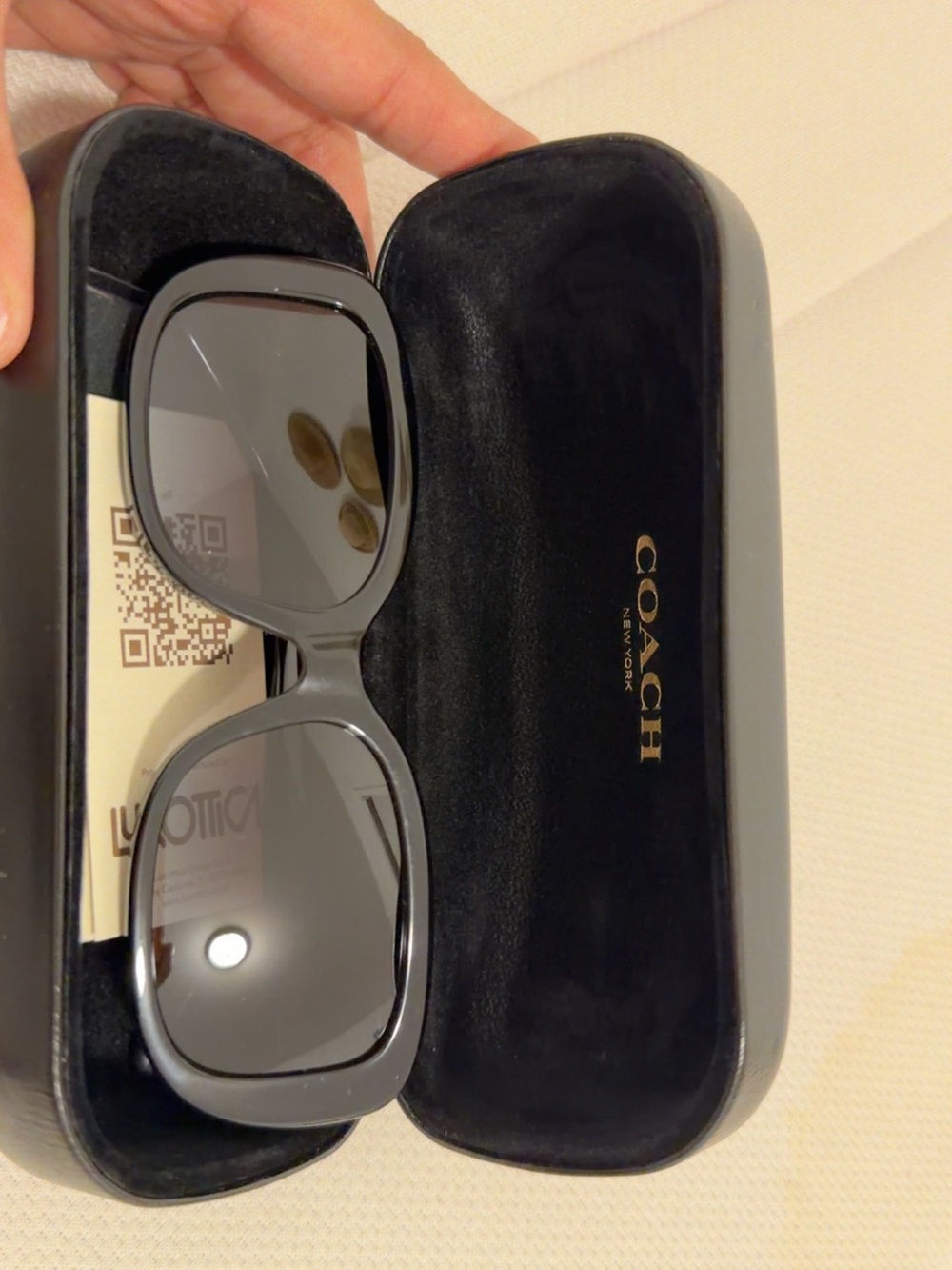 COACH Black Gray Sunglasses Brand New with Case
